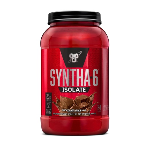 [BRSWI233OUGAEHLG] BSN SYNTHA-6 Isolate, Chocolate Post Workout Protein Powder for Muscle Gain, Whey Protein Isolate, Milk Protein Isolate, Essential Amino Acids, Chocolate Milkshake, 2.01 Pounds, 24 Servings