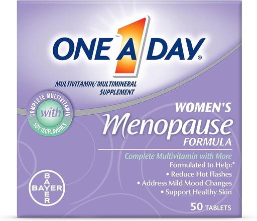 [BRSWIYLQCYOWGHLI] One A Day Women's Menopause Multivitamin with Vitamin A, Vitamin C, Vitamin D, Vitamin E and Zinc for Immune Health Support, Bone health, 50 Count