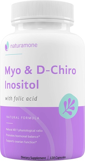 [BRSWGBIYBF6BMDI7] Myo-Inositol & D-Chiro Inositol Blend with 100% of Daily Folate - 40:1 Physiological Ratio - Polycystic Ovary Syndrome (PCOS), Hormonal Balance and Ovarian Support 120 Capsules