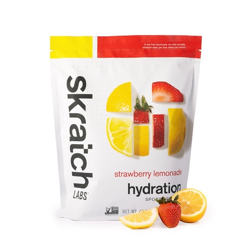 [BRSWYAAQA4MWYEI2] Skratch Labs Hydration Powder | Sport Drink Mix | Electrolytes Powder for Exercise, Endurance, and Performance | Strawberry Lemonade | 60 Servings | Non-GMO, Vegan, Kosher