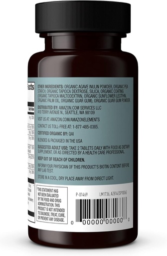 [BRSROAQQB4HWCGTK] Elementi Complesso di alimenti integrali organici B, 60 compresse (Pacchetto di 2)