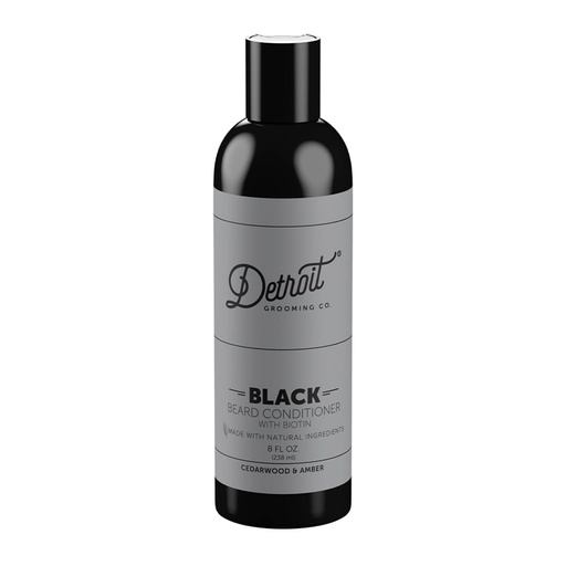 [BRSWYAQ6OEPGGCDV] Detroit Grooming Co. Beard Conditioner with Apple Extract & Aloe Vera – Softening, Detangling, and Hydrating Beard Conditioner – Black Edition (Cedarwood & Amber) - 8oz