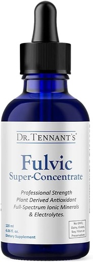 [BRSW2GQHO5YAGDLK] Dr. Tennant's Fulvic Super-Concentrate Liquid | Enhances Cellular Energy & Detoxification | Provides Essential Trace Minerals | 120-Day Supply