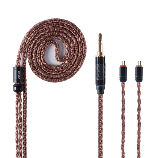 [BRSWGCD7OV5BYYL4] Cable de sustitución de auriculares YINYOO 16 núcleos Cable de cable de cobre de cristal único para kz zst zs10-pro zsn-pro-x edx-pro zs10-pro-x dqs cca CRA c10 c12(2pins, 3,5mm Jack)