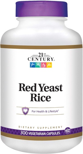 [BRSWIYIQCZ4QMDI7] 21st Century Red Yeast Rice Extract Veg Capsules, 300 Count