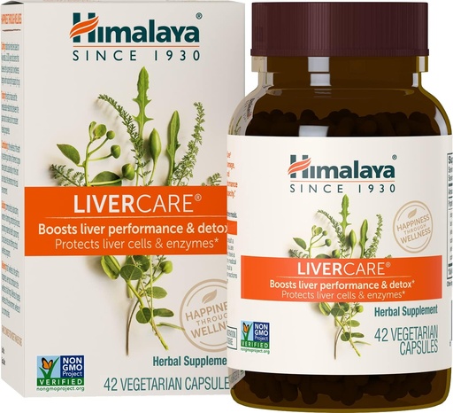 [BRSWGZD2CBYQYH3V] Himalaja LiverCare – zeliščna jetra, ki spodbujajo izločanje odpadkov, čiščenje jeter, razstrupljanje jeter in proizvodnjo žolča – veganska, ne-GMO, brez glutena, 375 mg, 42 kapsul