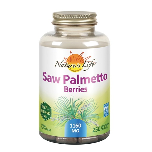 [BRSWIYT6OMGWKYL4] Nature's Life Saw Palmetto Berries 1160 mg Capsules - Saw Palmetto Supplement for Men - Prostate Health and Male Urinary Support - Non GMO, Lab Verified - 250 Capsules