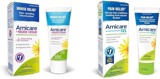 [BRSROCYOAAIQAALK] Boiron Arnicare Bruise Cream for Pain Relief from Bruising and Swelling or Discoloration & Arnicare Gel for Soothing Relief of Joint Pain, Muscle Pain, Muscle Soreness