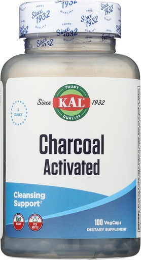 [BRSWIYT3OMAQECLG] KAL Charcoal, 280 mg, 100 Capsules