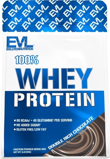 [BRSRAZQCCN4GO3LV] Nutrizione Nutrition 100% Whey Protein, 25g di Whey Protein, 6g di BCAA, 4g di Glutamina, Gluten Free (1 LB, Double Rich Chocolate)