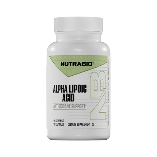 [BRSRA2QZPMPRGETU] NutraBio Alpha Lipoic Acid (ALA) Supplement, 300mg, 90 Capsules | Supports Antioxidant Health, May Boost Energy Production, Wellness Support, Vegetable Capsules