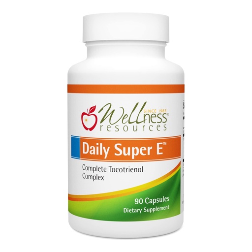 [BRSWI2Q3AQBRO3Q3] Wellness Resources Daily Super E - Tocotrienol Vitamin E Complex: Soy-Free Full Spectrum Vitamin E with Delta, Gamma & Alpha Tocotrienols for Antioxidant Protection, Natural Source, Non-GMO (90 Caps)