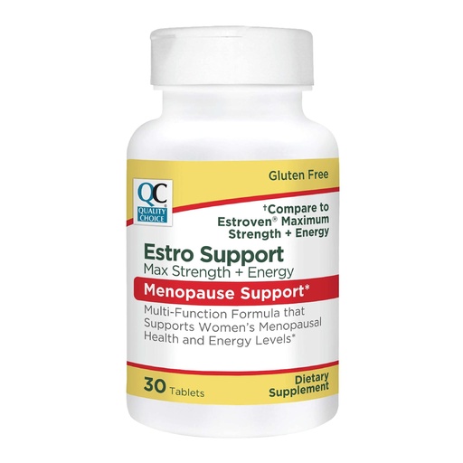 [BRSRMGT7BYGQ22T7] Quality Choice Estro Support Max + Energy Tablets Menopause Support 30 Count
