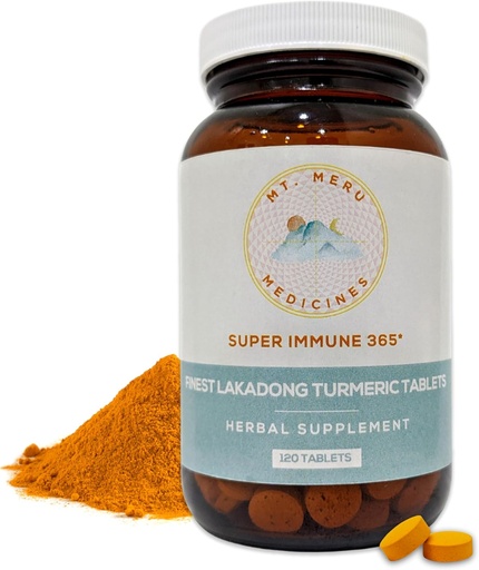 [BRSW2GT6C4PQ2YDO] Turmeric Tablet Supplement - with High-Curcumin Lakadong Turmeric enhanced with Black-Pepper - Healthy Heart, & Healthy Immune System - 120 Vegan Tablets