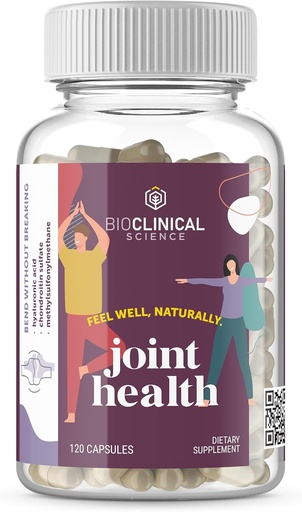 [BRSROGQ6BV5GY3TU] Joint Health - Scientifically formulated with Chondroitin Sulfate, Hyaluronic Acid, and Methylsulfonylmethane - 120 Capsules - 60 Day Supply