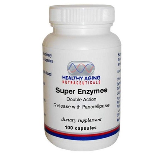 [BRSWIYQ5CFYBSYI5] Super Enzymes Double Action Release With Pancrelipase 100 Capsules