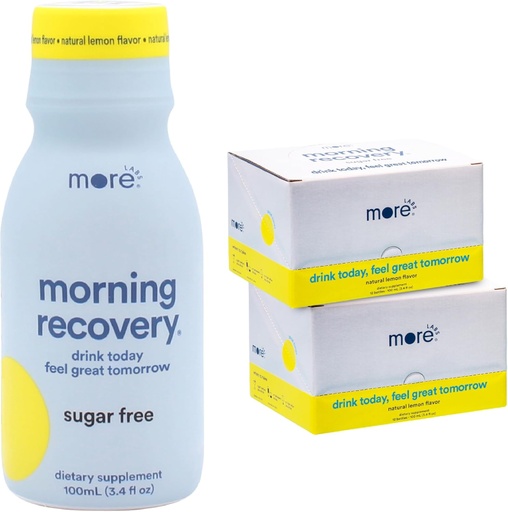 [BRSWGAQODNYGEETH] Morning Recovery Electrolyte, Milk Thistle Drink Proprietary Formulation to Hydrate While Drinking, Highly Soluble Liquid DHM, Non GMO, Vegan, Gluten-Free, Sugar-Free Lemon, Pack of 24