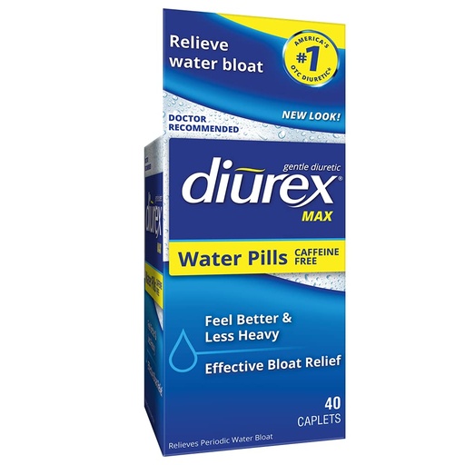 [BRSW2EAYOIGWG2QU] Diurex Max - Maximum Strength Caffeine Free Diuretic Water Pills - Relieve Water Bloat