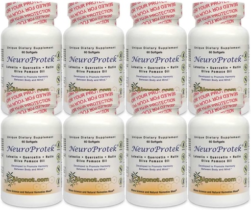 [BRSWIZT4BF7AMA3E] Algonot NeuroProtek 8 Pack: The Only liposomal Luteolin Products Using Oliivijääkõli. Luteolini, Quercetin & Rutini kombinatsioon oliivijääkõlis (vähendatud hinnapakett)