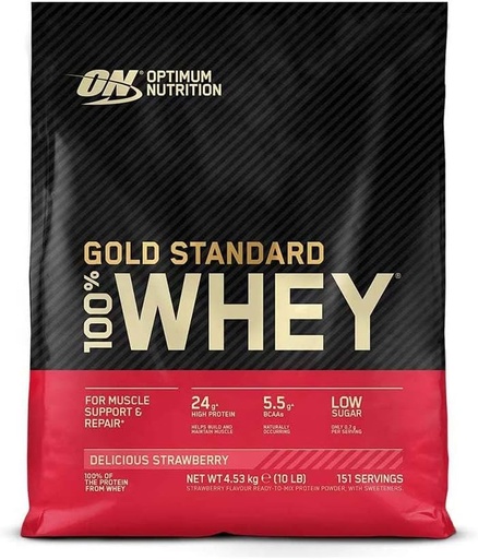 [BRSWGEI5CQMWC3Q3] Optimum Nutritie aur standard 100% Whey Proteine pulbere, Vanilla Inghetata, 10 Pound (Packing May Vary)