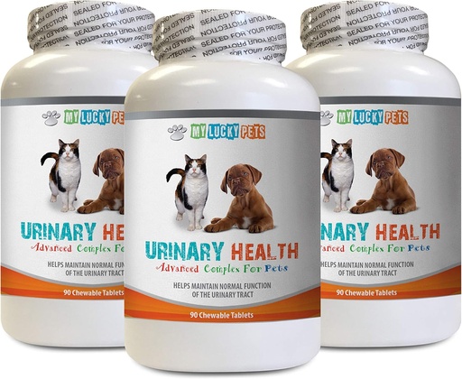 [BRSWGAQOCICGO236] cat Urinary Health Supplement - Pets Urinary Health Complex - for Dogs and Cats - Advanced Bladder Support - Cranberry Pills for Cats - 3 Bottles (270 Treats)
