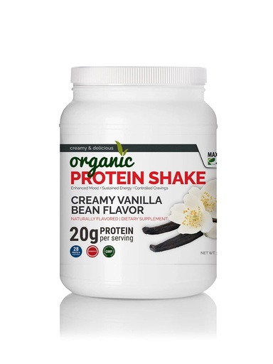 [BRSRMCQYCMHWCADJ] Maximum Slim Organic Protein Shake - Creamy Vanilla Bean Flavor