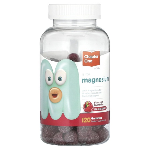 [BRSWYHQZOB7BOELK] Zahler Chapter One Magnesium Gummies - Supports Calm for Kids - Chewable Magnesium Supplement Gummies to Support Muscle Function - Kosher, Dairy-Free & Gluten-Free - Raspberry, 120 Count