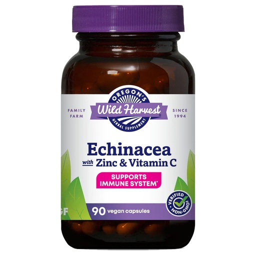 [BRSWIYI4BANWCH3Y] Oregon's Wild Harvest Echinacea with Zinc and Vitamin C Capsules, 90 Count