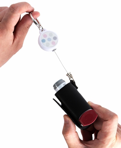 [BRSRA237B4BWOHLB] Inhaler Travel Case with Retractable Key Chain,When You're outdoors,Quick Access the Inhalers (No Asthma Inhalers)