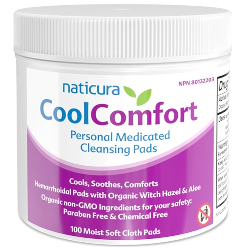 [BRSWECQKBZ6AEET6] CoolComfort Personal Cleansing Pads with Organic Witch Hazel and Aloe Vera - All-Natural and Fast Acting Wipes for Hemorrhoid Burning, Itching, Pain and Swelling - 100 Pads - No Parabens