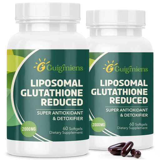 [BRSRMYA3AUJQO3Q7] Liposomal Glutathione 2000 MG, 10x Better Absorption, Glutathione Supplement with Hyaluronic Acid + Collagen Peptide + Resveratrol, Powerful Antioxidant, 120 Count