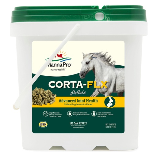 [BRSWIYQAOINWICIZ] Manna Pro Corta-Flx Equine Joint Supplement | Horse Supplement for Healthy Joints | Quick & Effective Nourishment to Joints formulated with Vitamins and Minerals | 12 LB Pellet