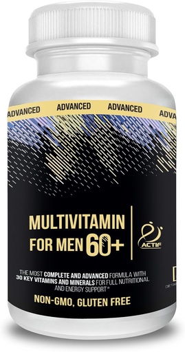 [BRSWGZY3AUHQ42DF] Acutif Multivitamin for Men Auth 60+ with 30 Octoberic Proomic Herbs, Not-GMO, made in USA, 120 เคานต์