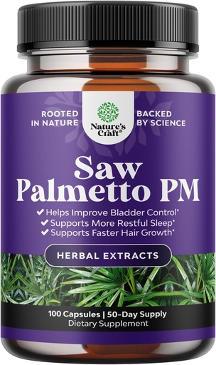 [BRSRMZ36BUBQODLF] Nighttime Defense Saw Palmetto for Hombre - Saw Palmetto Extract Prostate Supplement for Men Ayuda Reduce Night Urination Frequency Urgency and Overactive Bladder with Lycopene Pumpkin Seed and Melatonin