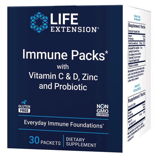 [BRSW2ZIHAAMG2A32] Life Extension - Immune Packs with Vitamin C & D, Zinc and Probiotic (30 Packs)
