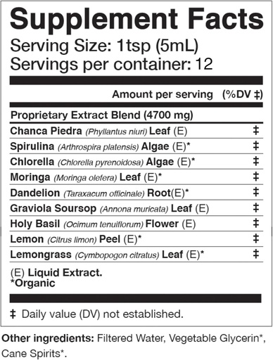 [BRSWGFI7CF6QO3DX] Ania Mundi Apotheary Videm Verds Detox Resshid - GI Liver Detoxíquid suplementari, Natural Herb allotja amb Chlorophill, Moringa + Organic Chlorella - Add to Julizing Tes (oz)