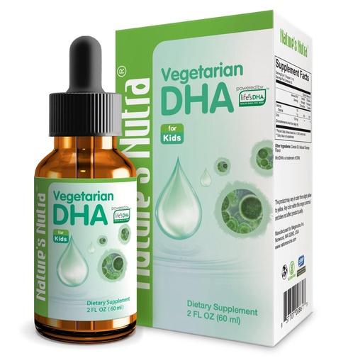[BRSWKZAKAEGQ4DDO] Nature's Nutra Vegetarian DHA, Premium Liquid DHA for Baby, Infant, Kids and Children, Non-GMO, DHA 100 mg, Pure Plant Source, 2 Fl Oz (60ml)