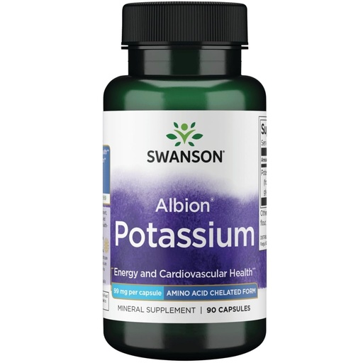 [BRSWIYAEC4EACFQV] Swanson Albion Complexed Potassium 99 Milligrams 90 Capsules