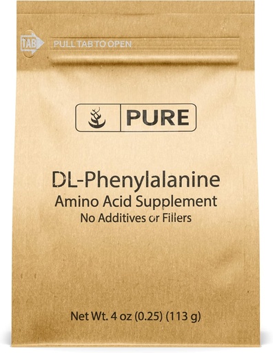 [BRSW2YAEDMOWGEQZ] Pure Original Ingredients DL-Phenylalanine Powder (4 oz) Always Pure, No Fillers or Additives