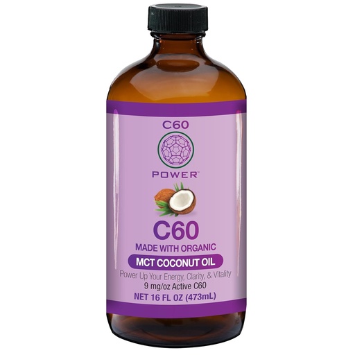[BRSWGZI7O4HB4AYZ] C60 Purple Power Organic MCT Kokosovo olje, organsko kokosovo olje, 99,99% Pure C60 Carbon Fullerens (16 oz)
