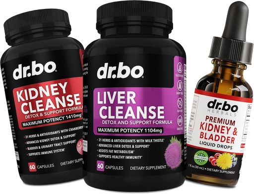 [BRSRAEI3PICAYFAU] Liver Cleanse Detox & Kidney Cleanse Bladder Drops - Renal Liver Detox Support Supplement Liquid Drops, Milk Thistle Dandelion - Kidney Support Supplement Bladder Health Renal Health Vitamins