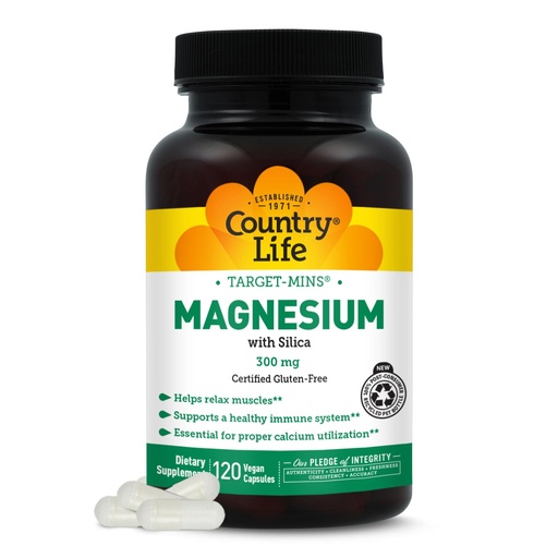 [BRSWIYQFCUHQMA34] Target-Mins Magnesium with Silica 300 mg 120 Vegetarian Capsules