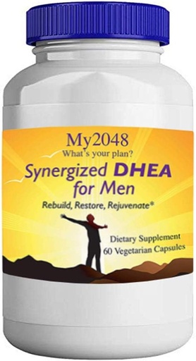 [BRSWGFLRB4PBUA3L] DHEA for Men - My2048 Synergized in Vegetarian Capsules, 60 Count, Hormonal Balance, Includes 25 mg DHEA, 50 mg Alpha-Lipoic Acid, and 50 mg DIM Diindolylmethane