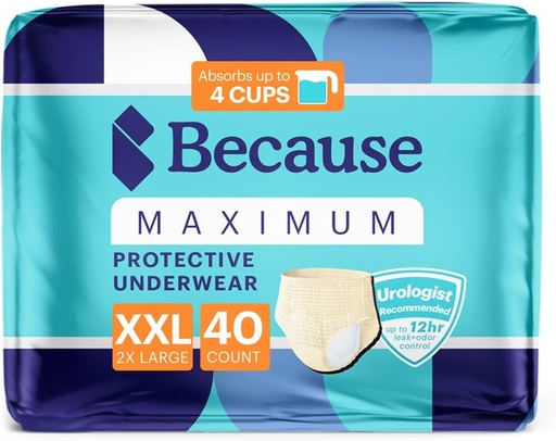 [BRSW2GIHCQHB43YZ] Bởi vì đa số người lớn bị bệnh xơ gan và hậu sản Bladder Leak Leak mặc quần áo cho phụ nữ, mức độ tối đa, khả năng tuyệt chủng, bị cáo, XXLarge, 40 gói tính từ 10)