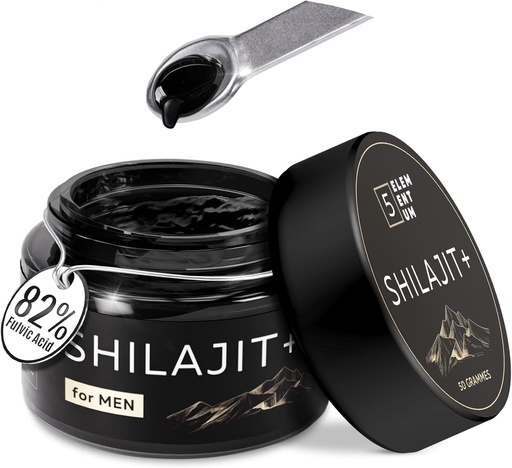 [BRSROBQTDF6AMADZ] Shilajit Pure Himalaaan Organic Shilajit Resin 50g - Največji dnevni odmerek 500mg - Naravni Shilajit za moške z 85+ Trace minerali & Fulvic kislina za energetsko podporo Imunska podpora 50 Grams