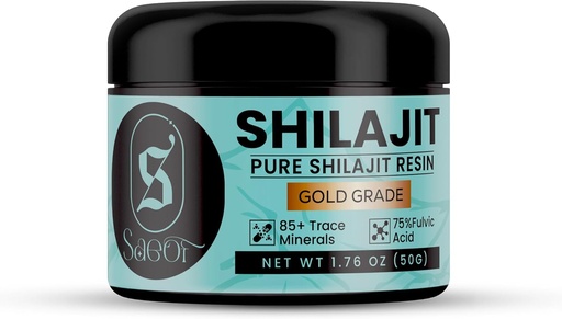 [BRSRA2Y5OAMB4EL4] Organic Pure Himalayan Shilajit Resin Gold for Men & Women | 75% Fulvic Acid | 85+ Traced Minerals | Lab Tested | Energy Booster | Immune Support | 50 Grams