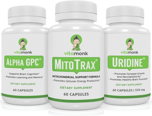 [BRSRAYIBCMGRUDLP] Mitochondrial Support Supplement Paired with Alpha GPC and Uridine - Cellular Vitality & Cognitive Performance