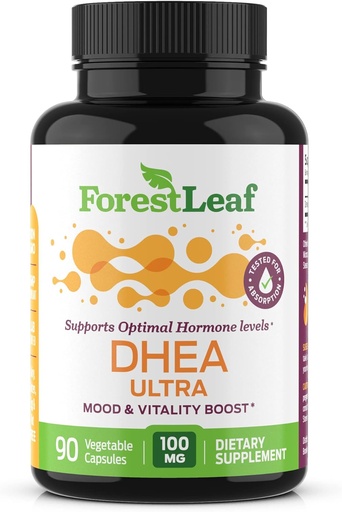 [BRSWGZADCEDRAAY4] DHEA 100mg | DHEA Supplement for Women | DHEA Supplement for Men | Pure High Strength Micronized Dehydroepiandrosterone | Supports Energy, Hormone Balance, Anti-Aging, Mood | 90 Caps (3-Month Supply)