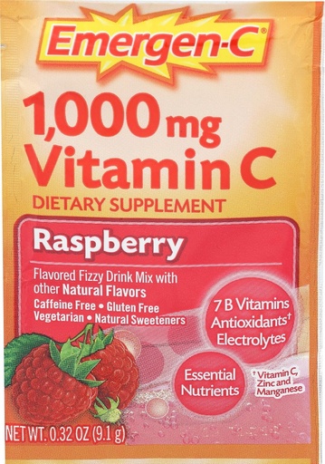 [BRSWIYQYCB6BUFTU] Alacer Raspberry Emergen C Packet, 0.32 OZ