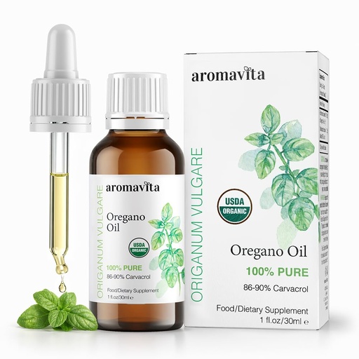 [BRSWKZITDENQ2HTM] Essential Organic Oil of Oregano-100% Pure Undiluted Greek Oregano Oil with Carvacrol - Over 86%, Non-GMO, Extra Strength Oregano Oil Organic Liquid Drops, 1 FL.OZ/30ml